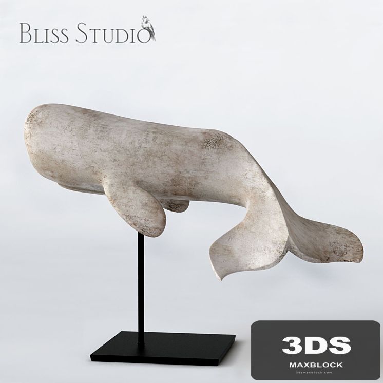 Bliss Studio White Whale on Stand