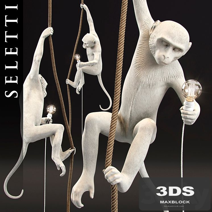 The Monkey Lamp Ceiling Version by Seletti