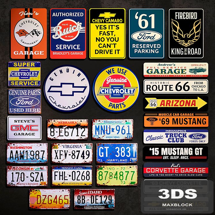 Metal Signs №12. Auto