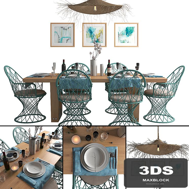 Table setting with porcelain Dibbern