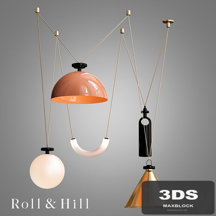 Roll & Hill Shape Up 5-Piece Chandelier