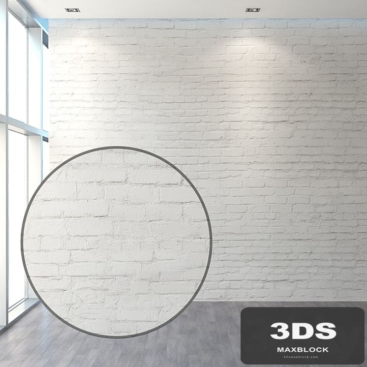 Aged brickwork of white brick