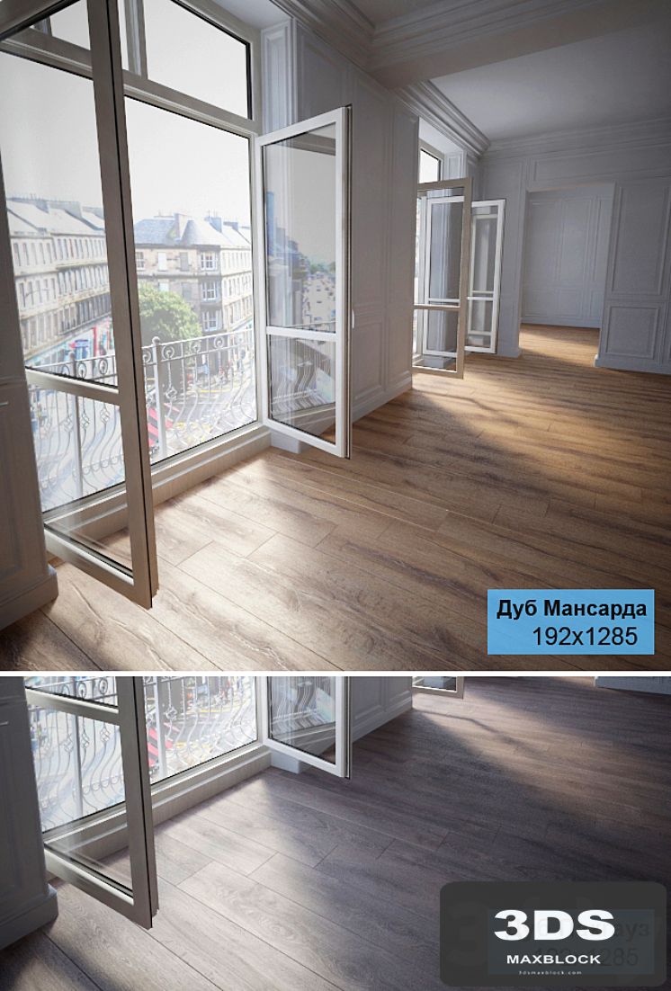 2 types of parquet: Oak Attic, Oak Warehouse