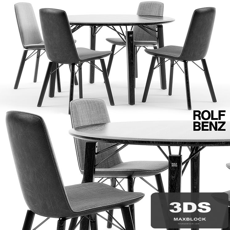 Rolf Benz 616 chair set 01