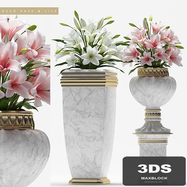 DECO VASE & LILY