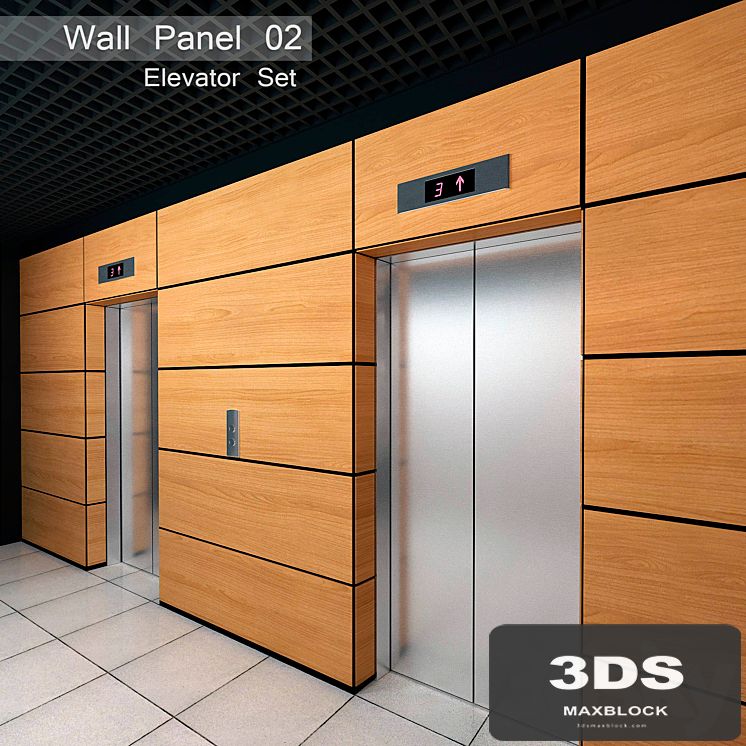 Wall Panel 02. Elevator Set