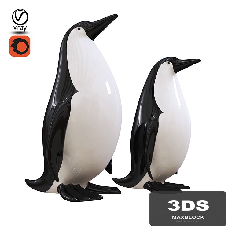 Penguin statuettes