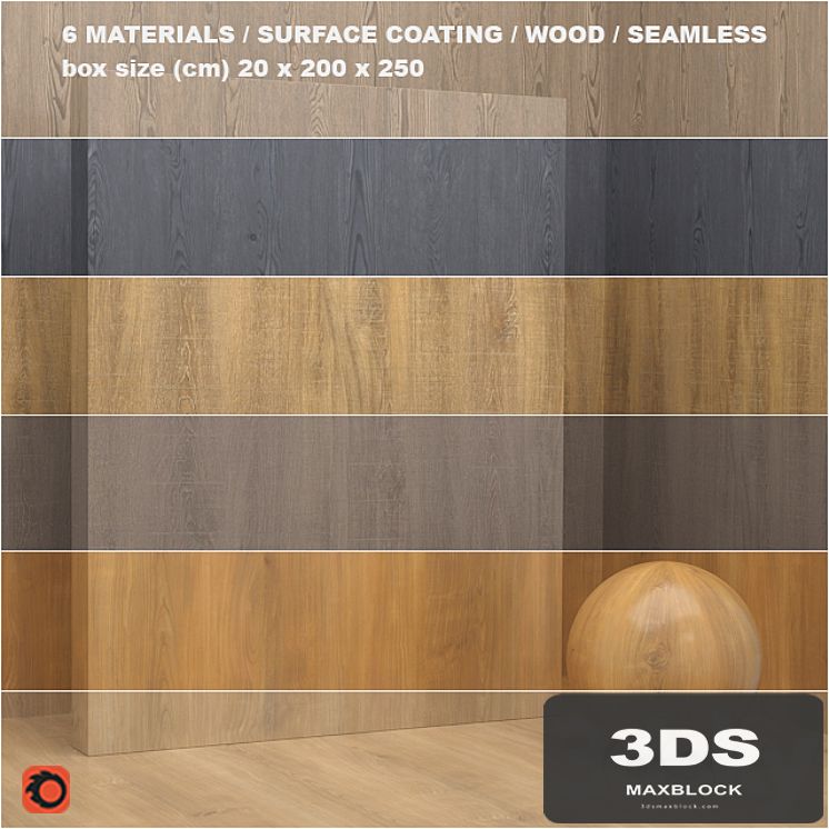 6 materials (seamless) - tree - set 1