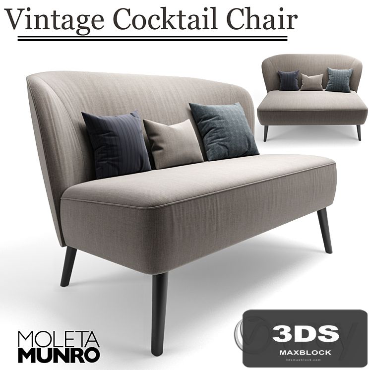 Vintage Cocktail Sofa With Pillow