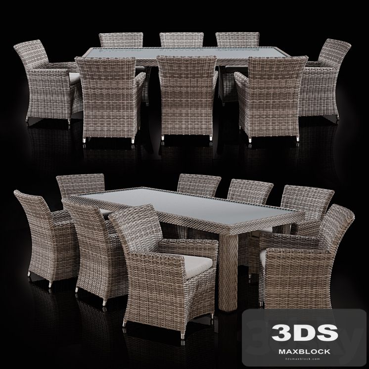 Savannah 9 Piece Outdoor Wicker Dining Set