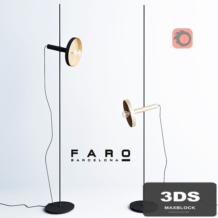 WHIZZ Satin gold and black portable lamp
