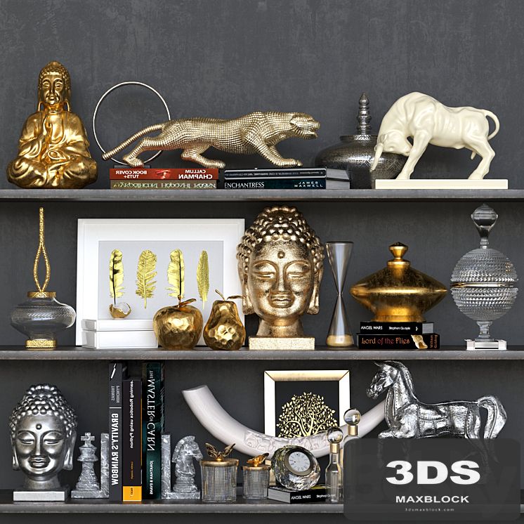 A collection of sculptures for design projects and decor elements to create coziness