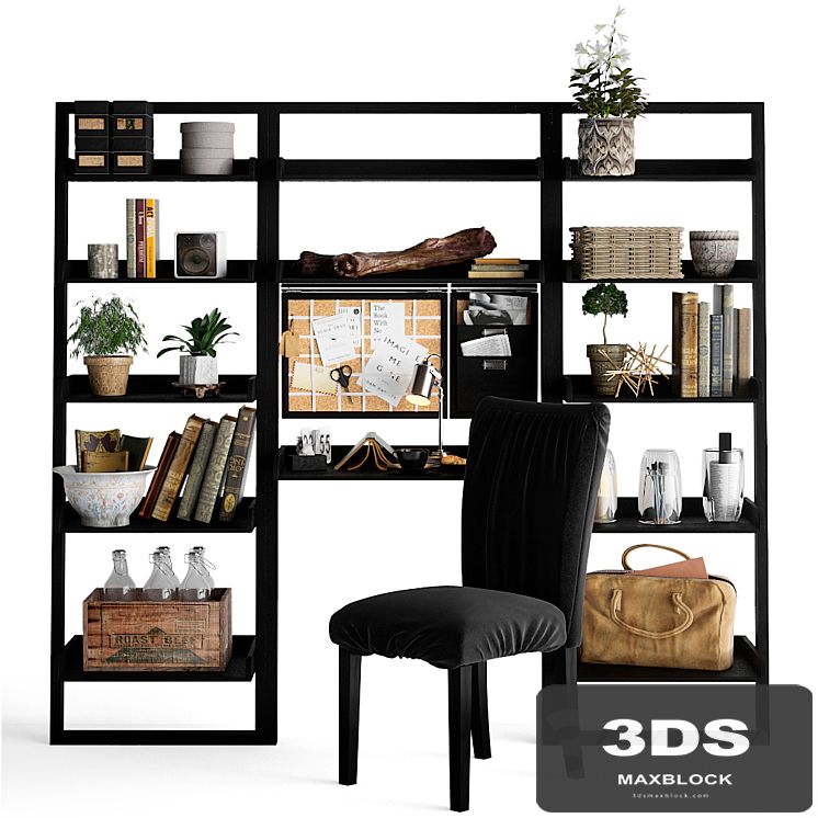 Shelving unit with working table