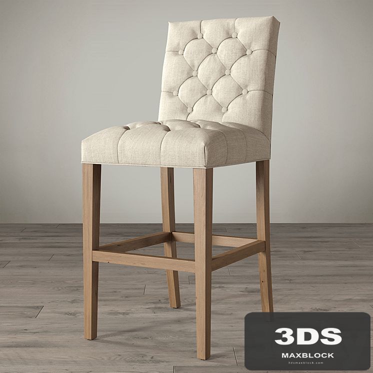 Restoration Hardware BENNETT PARSONS UPHOLSTERED STOOL