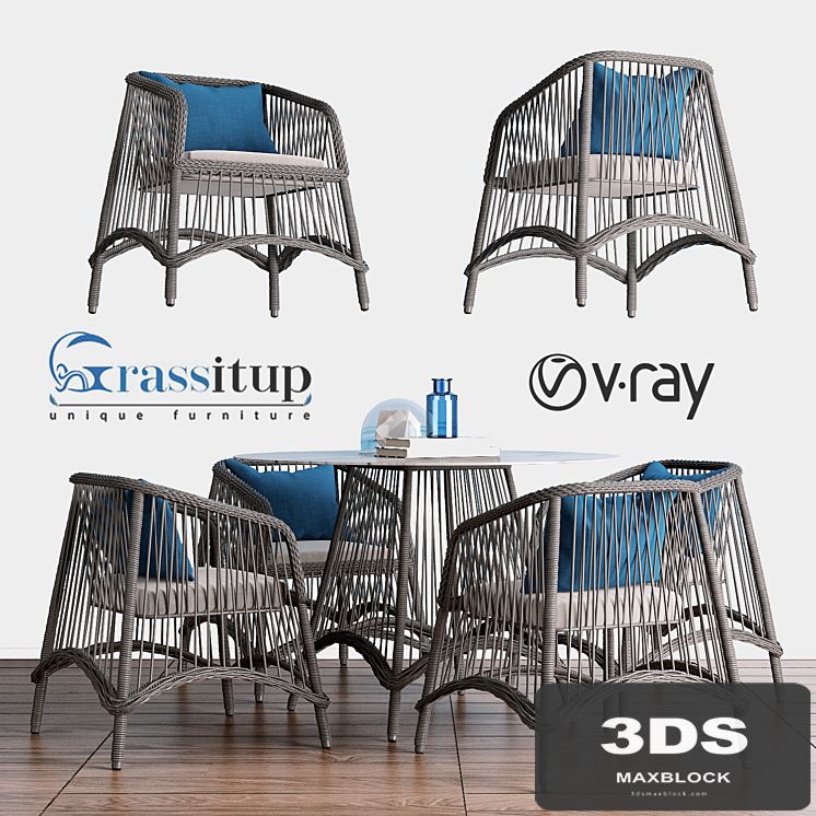 Aira Dining Blue - Grassitup