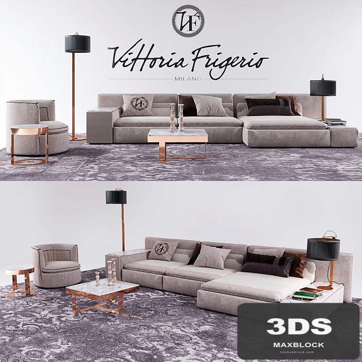 Set Vittoria Frigerio Sofa Serbelonni