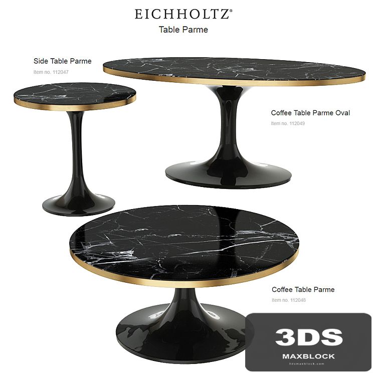 EICHHOLTZ Table Parme set 112049 112048 112047