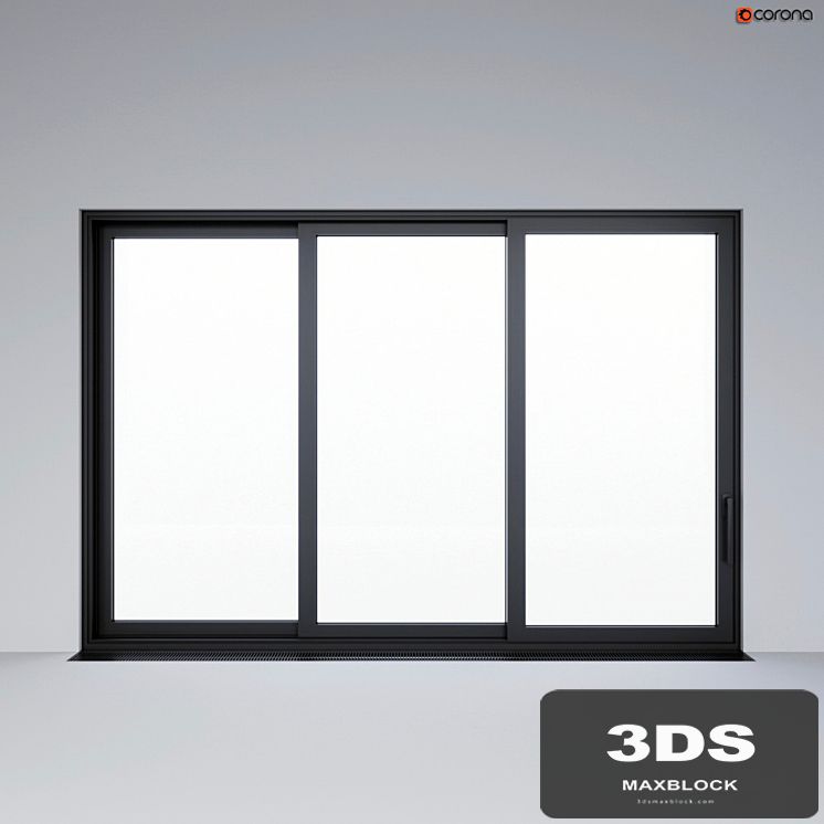 Sliding aluminum window (door
