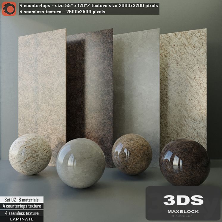 Laminate countertops & Seamless texture Set 02