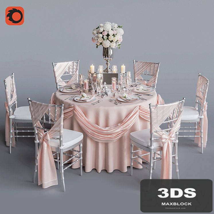 Wedding table for 6 persons 2 Corona