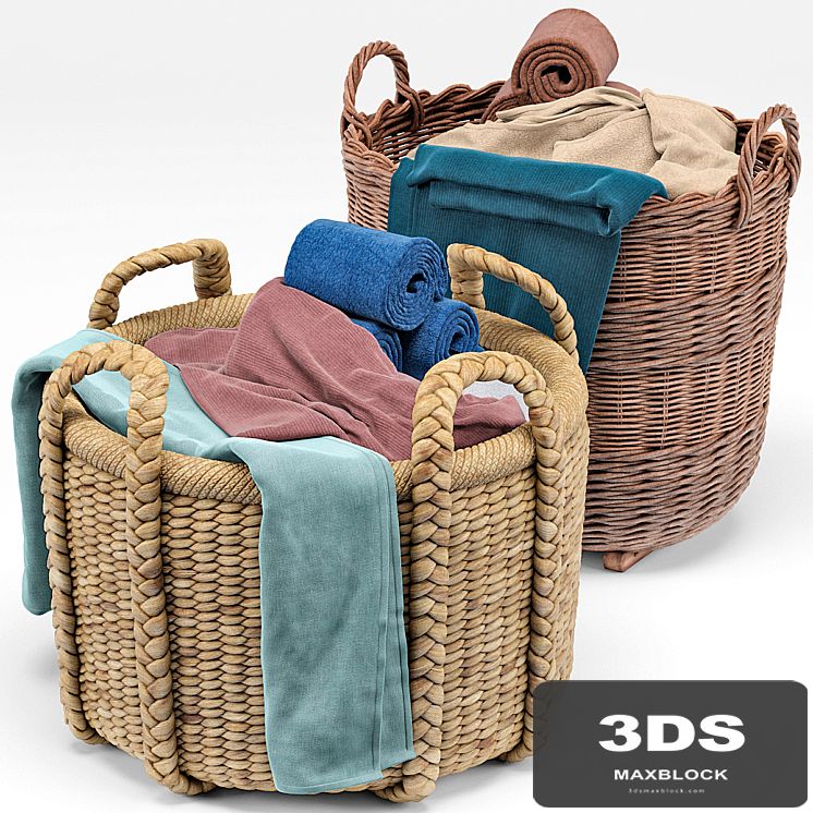 Borocay Wicker Floor Basket, Blossom Hand Woven Basket