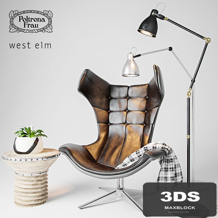 Poltrona Frau Regina 900 armchair with decor