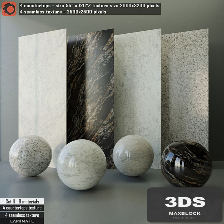 Laminate countertops & Seamless texture Set 11