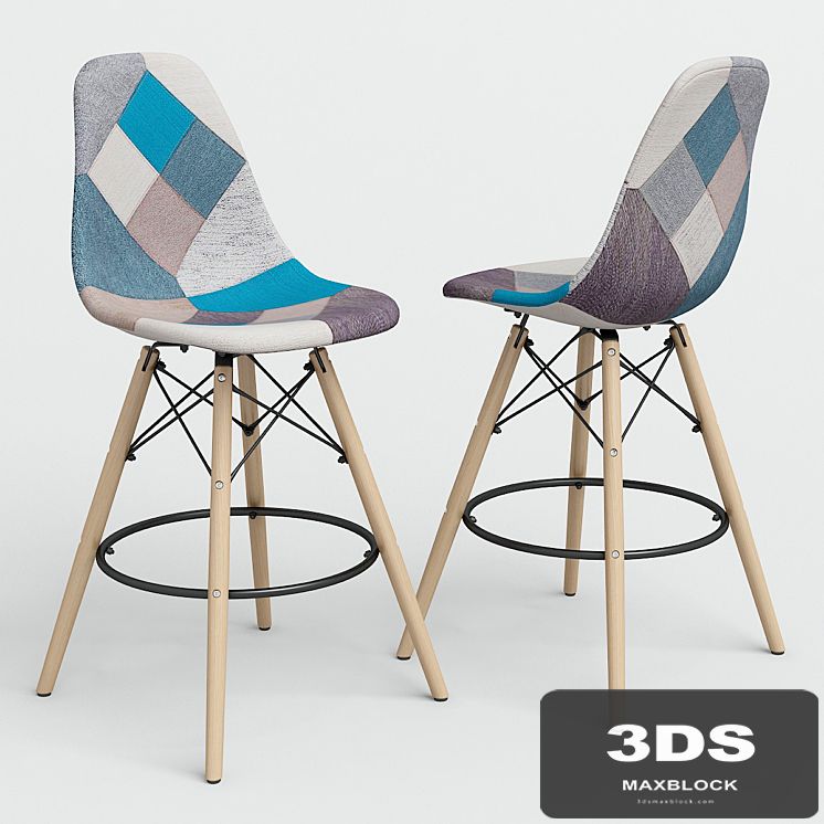 Chair Eames Style DSW Patchwork bar.