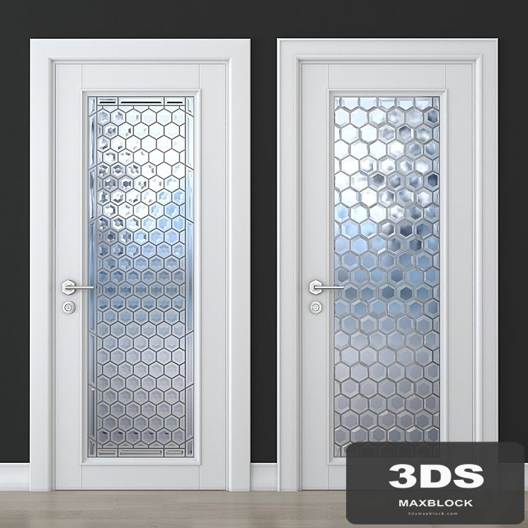 A door with a stained-glass window
