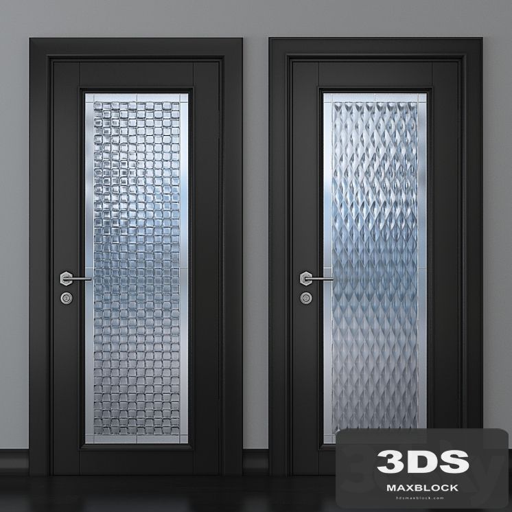 A door with a stained-glass window