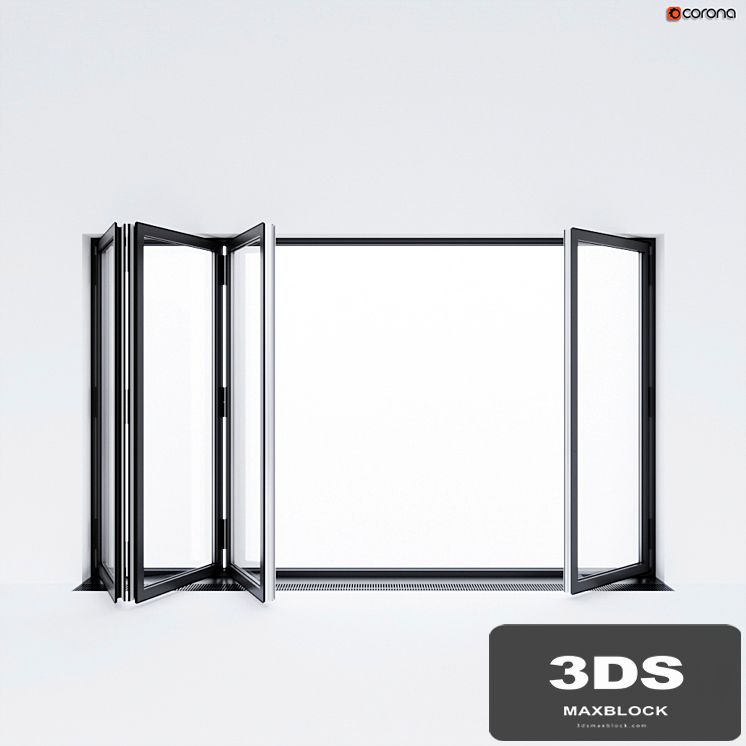 Sliding aluminum window accordion (door)
