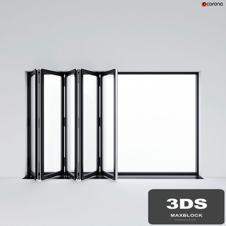 Sliding aluminum window accordion (door)