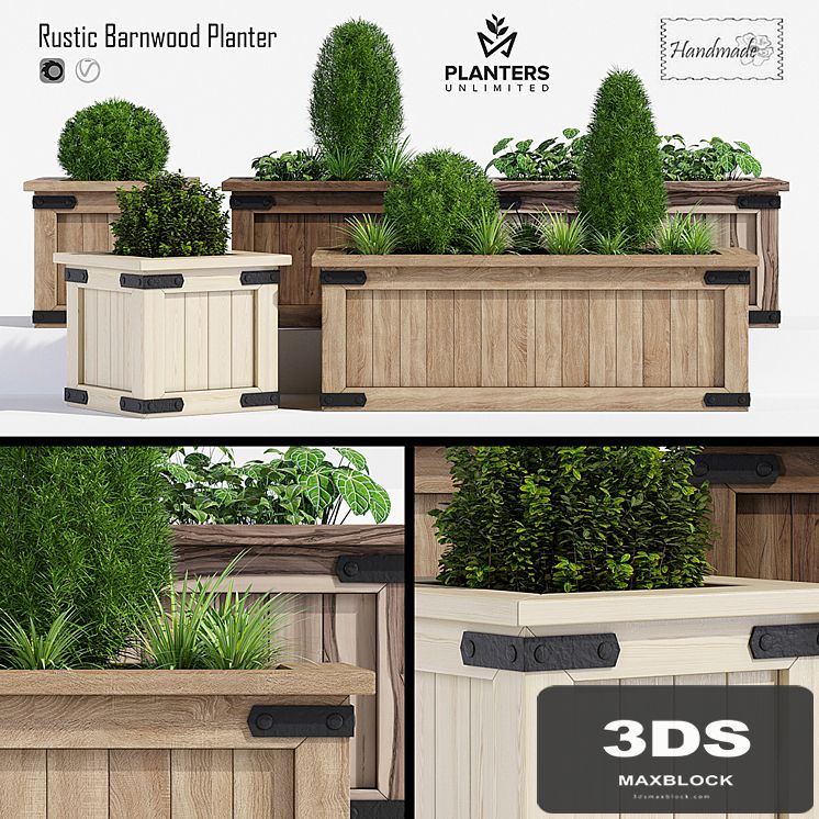 Rustic barnwood planter one