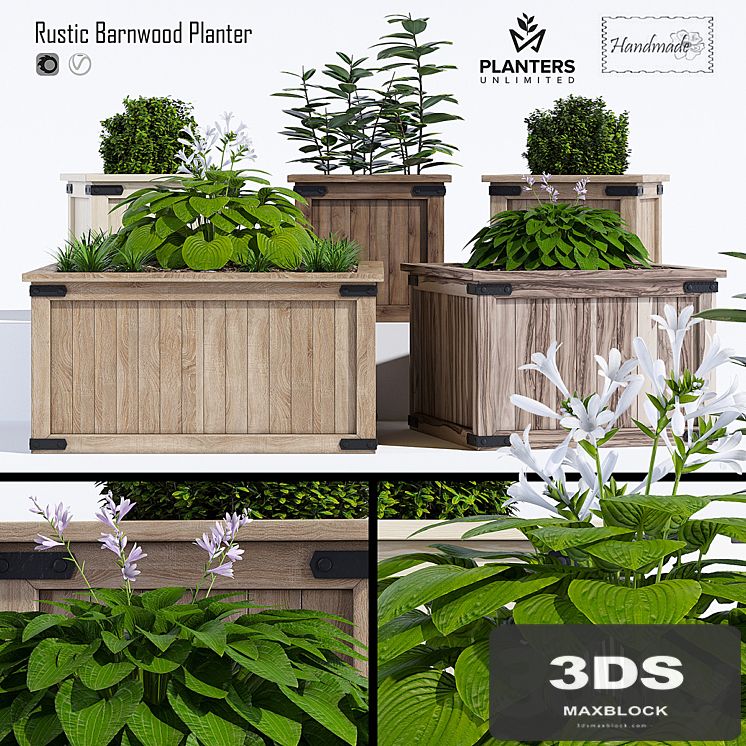 Rustic barnwood planter two