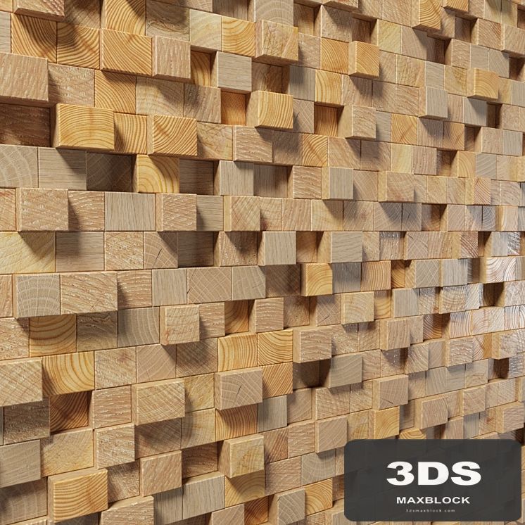 Wooden 3d panel