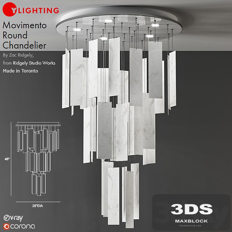 Movimento Round Chandelier