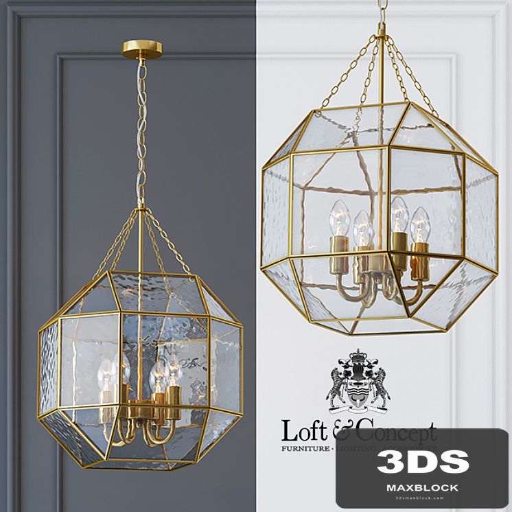 Pendant Light Glass & Metal Cage Pendant Gold 4