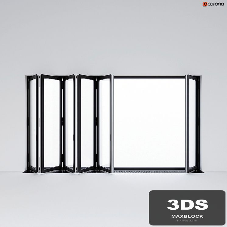 Sliding aluminum window accordion (door)