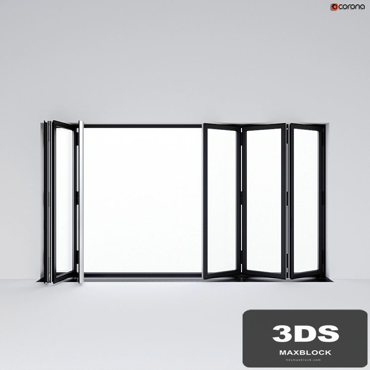 Sliding aluminum window accordion (door)