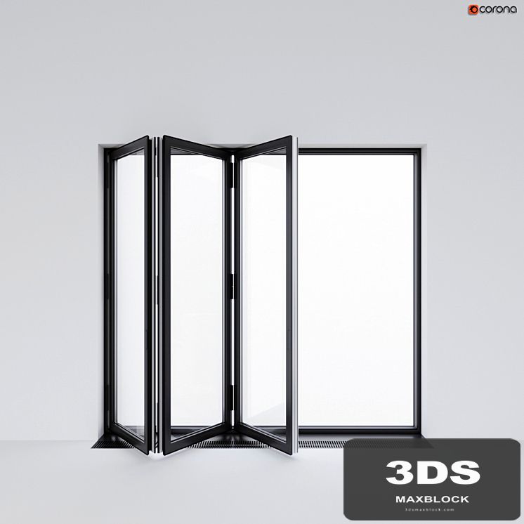 Sliding aluminum window accordion (door)