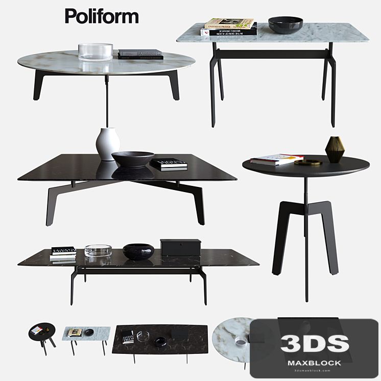 POLIFORM COFFEE TABLES TRIBECA