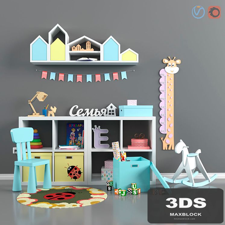 Furniture, toys and decor for a children's room