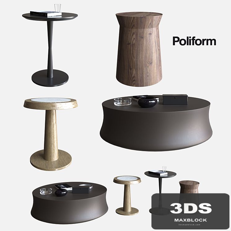 POLIFORM COFFEE TABLES DAMA & SOORI & FLUTE & ANNA