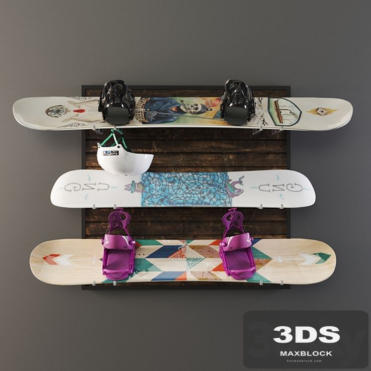 Snowboard storage set