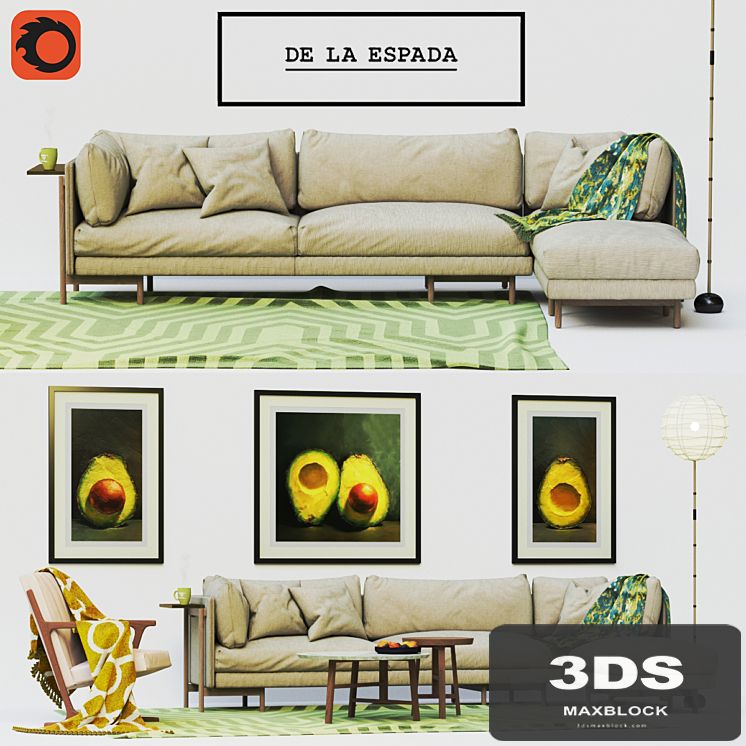 De La Espada Sofa Frame Armchair Woody