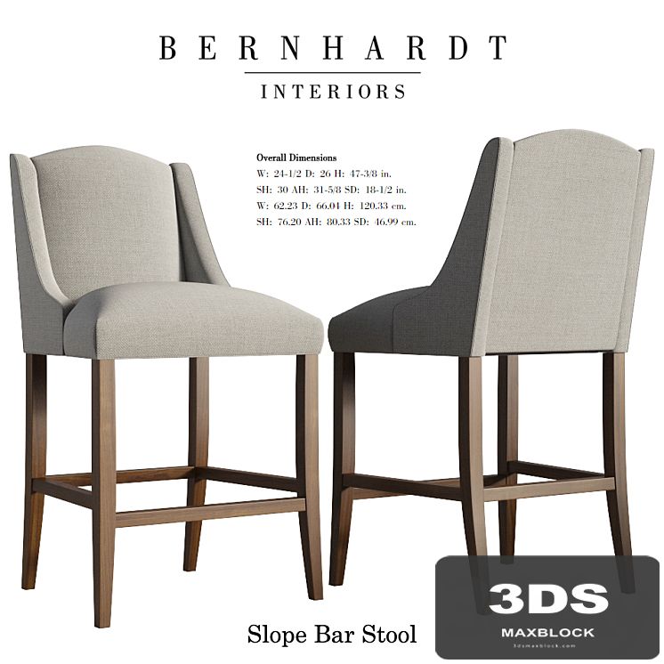 Slope Bar Stool - Bernhardt