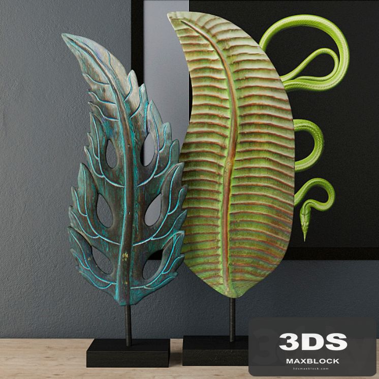 Albesia Wood Leaf Decoration