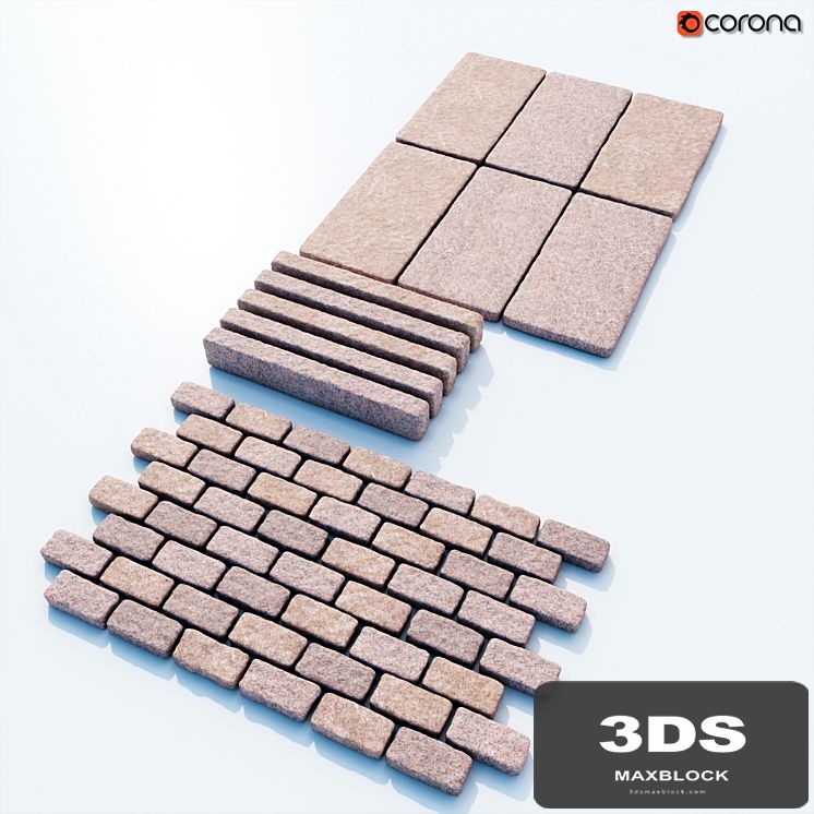 Granite paving stones