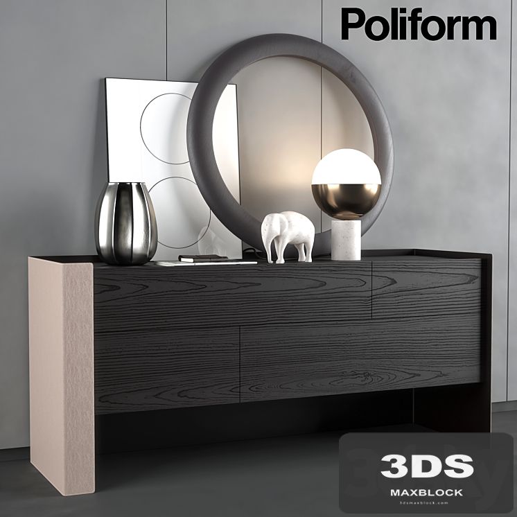 Chest of drawers Poliform Chloe night complements
