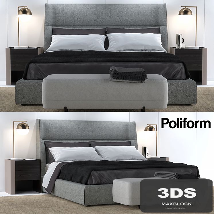 Bed Poliform Chloe Letto